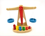 包邮蒙氏教具 木制天平枰玩具 宝宝平衡游戏 木质益智儿童玩具