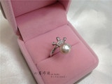 新款皇冠戒指 S925银天然珍珠开口戒指女 珍珠戒指可调节 食指戒