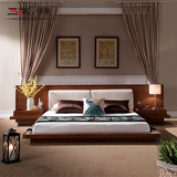 三木印象东南亚风格实木家具1.5米实木床1.8米实木榻榻米床双人床