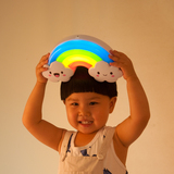创意墙贴小夜灯节能婴儿童房卧室床头喂奶灯led声控光控灯 彩虹灯