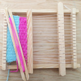 华德福驿站 实木玩具 手工编织工具 迷你儿童织布机 简易织布机