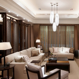 现代中式沙发组合 客厅新中式三人布艺沙发 别墅样板房间家具定制