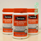 现货 澳洲代购直邮Swisse儿童复合维生素矿物质咀嚼片120粒 橙味