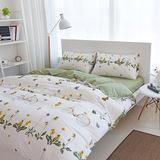 纯棉简欧床上四件套宜家风格1.5 1.8 2.0m米全棉被套床单床笠双人