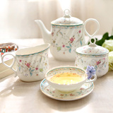 欧式真骨瓷下午茶具 英国陶瓷茶壶茶具 糖盅/奶壶罐 咖啡杯具套装