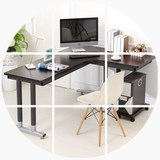 转角电脑桌家用台式办公桌双人书桌简约现代写字台学习桌子可定做