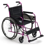 MIKI三贵手动轮椅M-43K轻便折叠/带后手刹/老年/残疾人代步车