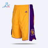 正品NBA湖人队科比正版篮球裤球迷版短裤尼克杨白黄紫黑色篮球服