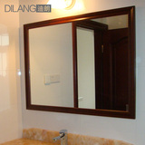 迪朗 新古典浴室镜子 欧式壁挂装饰镜 复古方形镜框 洗手间卫浴镜