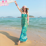 燊杰 新款波西米亚风格纯手工串珠长裙连衣裙沙滩裙海边度假裙子