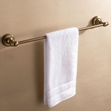 欧式仿古卫浴挂件太空铝单杆毛巾杆加长浴室毛巾架单层30/45/60cm