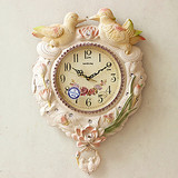 欧式挂钟 客厅静音创意时尚石英钟 现代复古个性摇摆卧室鸳鸯钟表