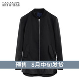 【预售8月发货】AH2016秋季男士夹克假两件潮牌简约暗黑风格外套