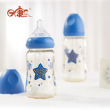 日康 PPSU宽口径吸管奶瓶 新生婴儿防胀气自动宝宝奶瓶RK8030/31