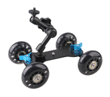 相机小车 5D2单反摄影小车 摄像轨道车 桌面滑轨车摄像机静音滑轮
