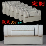 皮床高箱床体软床1.8米 2.2米头层牛皮 软包真皮 床头板 床头定制