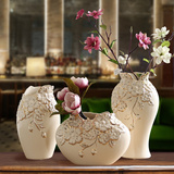 欧式奢华陶瓷花瓶现代客厅玄关装饰花瓶电视柜工艺摆件结婚礼物品