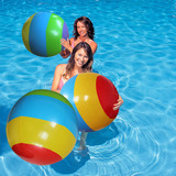 儿童充气沙滩球 儿童戏水球玩具球泳池水球 彩虹球90cm