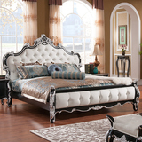 欧式床 美式实木床 卧室双人床公主床 简约雕花 家具三包到家
