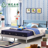 林氏木业儿童床青少年1.2 1.5米板式床现代简约单人床板床家具611