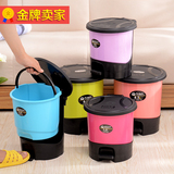时尚创意客厅脚踏式家用垃圾桶厕所卫生间厨房卧室带盖炫彩卫生桶