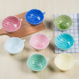 冰裂树叶个性彩色创意家用米饭碗筷套装日式特色陶瓷餐具套装