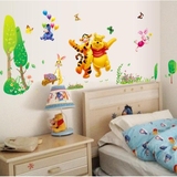 维尼熊墙贴儿童宝宝房间卡通动漫幼儿园墙上贴纸动物小熊装饰墙画