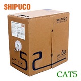 SHIPUCO原装超五类非屏蔽线缆 网线 CAT5E双绞线 无氧铜 300米