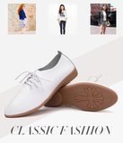 2016秋季新款韩版平底鞋系带平跟单鞋真皮休闲小白鞋英伦风女鞋子