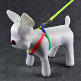 它它 七彩宠物胸背式牵引绳小型犬胸背可调节牵引绳泰迪狗狗用品