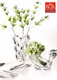 美式简约欧式玻璃透明水晶花瓶花器仿真假花艺套装饰摆件家居饰品
