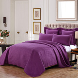 床上用品全棉纯色夹棉床盖四件套1.5米1.8米被套2.0米*2.3米包邮