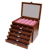 全实木质 公主欧式 化妆盒 六层收纳首饰盒 饰品展示架 特价包邮