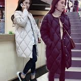 韩国2015冬季新款长袖加厚羽绒棉衣宽松大码中长款棉服外套女装潮
