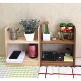 长30简约小型花架 两层实木架 桌上小架子 迷你盆景小植物置物架