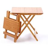 楠竹折叠桌宜家小方桌移动便携书桌家用餐桌电脑桌简易写字桌整装