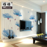 现代简约客厅电视背景墙纸 大型壁画 欧式浪漫温馨卧室床头壁纸