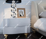 定制 时尚卧室床边柜 创意简约白色烤漆床头柜 现代储物柜 特价