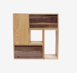 MUMO木墨可自由组合柜红橡木框组合书架实木书架原木组合书架