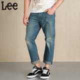 Lee正品代购 2016夏季薄款男士破洞直筒九分牛仔裤L13551Y931DD