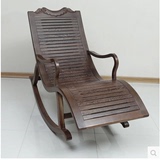 红木摇椅躺椅逍遥椅 鸡翅木花梨木遥椅实木室内老人椅阳台休闲椅