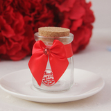 多彩喜事新款个性婚庆结婚糖盒创意布丁喜糖盒子玻璃许愿瓶喜糖盒