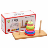 经典儿童八层汉诺塔成人亲子益智木制教学玩具 开发智力桌面游戏