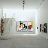 美国艺术家Gorky现代抽象色彩挂画壁画玄关办公室家居三联装饰画