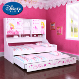迪士尼儿童家具 侧柜床子母床 多功能组合公主床 1.2米单人床
