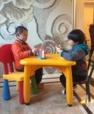 阿木童儿童桌椅 儿童塑料书桌学习桌 幼儿园桌椅 梅花桌