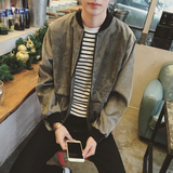 2016韩版卡宾jacket潮上衣男装新款春季修身男士夹克衫休闲外套男