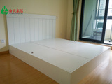 简约现代板式床储物高箱可收纳双人床带床垫木质箱式箱床1.8米1.2