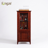 Fengze美式小酒柜单门简约实木餐厅复古乡村客厅电视柜边柜AS220P