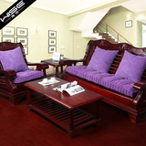维洁冬季纯色防滑红木实木沙发垫保暖加厚 现代简约坐垫靠垫特价